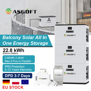 ASGOFT Germany Stock 3.8kWh 2.4kW Hybrid Solar <b>Energy</b> <b>Storage</b> <b>System</b> 48V 72Ah Lithium Ion Battery Home Use CAN Communication - Product Image 1