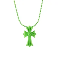 Collier religieux chrétien en PVC coloré (vert, rose, bleu) pour femme – Collection 2022 à prix réduit, vente chaude à l'international