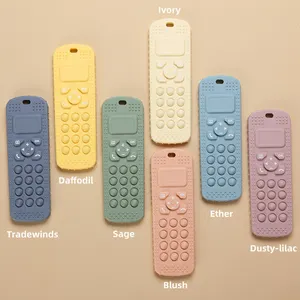 Silicone TV Remote Control Shape Toy For Babies Baby Silicone Teether Toy Kids Sensory Mobile Phone