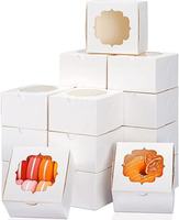 Boîtes à gâteaux personnalisées en papier kraft de qualité alimentaire avec gaufrage et ruban, matériaux recyclés, poignée haute pour la livraison de cadeaux de mariage