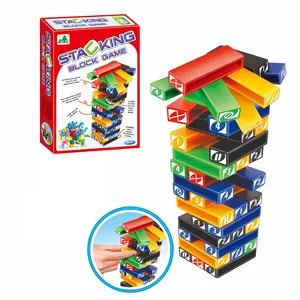 QS Cheap Price Educational Toy Children Stacking Balance Building Blocks Puzzle Board Game Toys For Kids Family