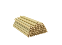 Pailles à boire inclinées 100 % bambou écologiques pour fêtes, vertes, non emballées, personnalisables