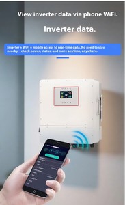 Onduleur <span class=keywords><strong>Solaire</strong></span> Hybride 3KW 6KW 5KW 8KW 10KW 12KW 16KW IP65 en option pour installation extérieure avec <span class=keywords><strong>Chargeur</strong></span> de Batterie MPPT pour l'énergie domestique - Product Image 4