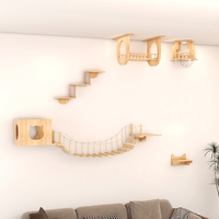ZMaker Vente en gros Hamac pour chat en sisal avec poteau d'escalade en bois à fixer au mur