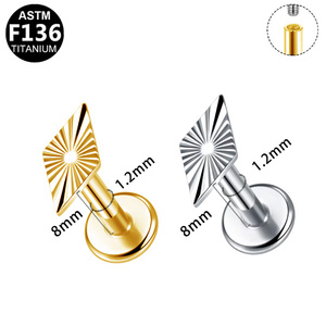 Getta ASTM F136 G23 Titane couleur or 18 carats pour piercing d'<span class=keywords><strong>oreille</strong></span> en Titane, Hélix, Lobe, <span class=keywords><strong>Tragus</strong></span>, Cartilage - Product Image 4