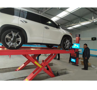 Ascenseur hydraulique de voiture de ciseaux de 4000kg avec la plate-forme de double couche de dans le sol de certification de la CE pour l'alignement de roue