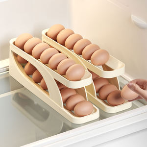 Organizador de Huevos para Refrigerador UFORU, Contenedor de Almacenamiento de Huevos con Ruedas, Organizador de Plástico para Refrigerador - Product Image 1