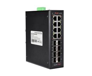 Gestion des réseaux E-network, 8 ports 10/100/1000M + 8 ports optiques SFP 100/1000M, switch POE industriel - Product Image 3