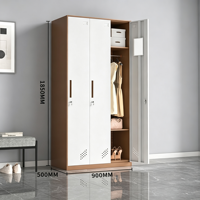 Armoire de vestiaire pour personnel avec tringle de suspension, placard de rangement pour vêtements personnels des employés de bureau, de salle de sport ou d'école