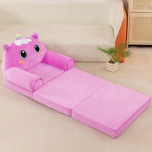 Pieghevole bambino divano schienale poltrona copridivano peluche simpatico cartone animato bambini pigro divano Flip aperto copridivano per soggiorno camera da letto - Product Image 6