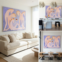 Tableau mural abstrait maximaliste Giclée aux couleurs vives sur toile avec cadre en alliage d'aluminium, tailles personnalisables pour salon et salle à manger