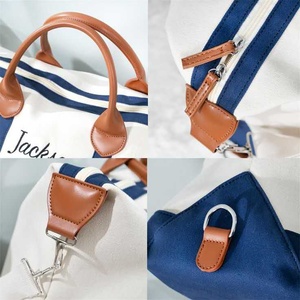 Bolsa de Viaje de Fin de Semana de Nailon de 24 Pulgadas, Bolsa de Lona Informal Sólida con Asa de Cuero, Bolsos de Hombro Impermeables para <span class=keywords><strong>Mujer</strong></span> con Correa - Product Image 5