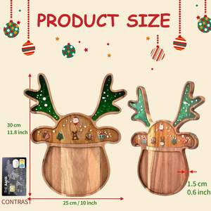 Bandeja de madera de resina para árbol de Navidad 2025, plato para servir y tabla de quesos para cocina, decoración del hogar, exhibición de alimentos - Product Image 2