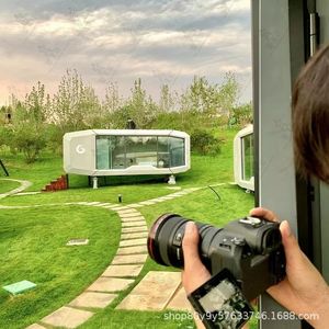 Maison conteneur moderne, cabane mobile avec mur en verre pour usage commercial ou bureautique - Product Image 4