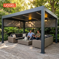 UOGEL C7 - Soporte de Aluminio para Exteriores con Control Remoto Motorizado, Resistente al Agua, con Recubrimiento en Polvo, Estructura Ligera y Resistente, Color Personalizado para Jardín
