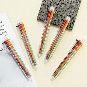 6-Color Retractable Ballpoint Pen for Students - Multi-Functional Writing Tool for <b>Journaling</b> & Note-Taking - Product Image 4