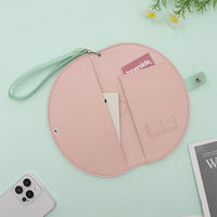 Étui de passeport mignon en forme de fruit orange, portefeuille de passeport portable, porte-documents pour billets et passeports, pour les essentiels de voyage