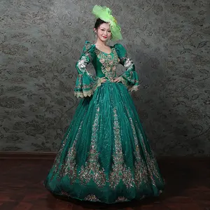 Ecoparty Royal Princess Ladies Fancy Dress Medieval Renassiance Women Adult Costume Ball Gowns Women Court Dress