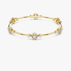 Premium Quality Diamond Bracelet In <b>Solid</b> <b>Gold</b> With Brilliant Cut Diamonds For Ladies Daily And Occasion Wear Available For Sale - Product Image 2
