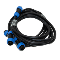 Personnalisée robuste WEIPU 3P/ 12P Noir Rond Droite Connecteur/Alligator Clip Câble Étanche