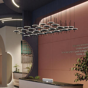 モダンホテルロビーヴィラ階段ラージロングLEDシーリングガラスクリスタルラグジュアリーシャンデリアライト - Product Image 6