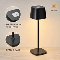 Lampe de table LED rétro pour café, ambiance chaleureuse, avec commande tactile et chargement USB - Style bar