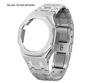 Bracelet de montre de luxe en acier inoxydable pour kit <span class=keywords><strong>Casioak</strong></span> Mod GA2100 boîtier de lunette à bracelet en métal pour kit Gshock Mod - Product Image 4