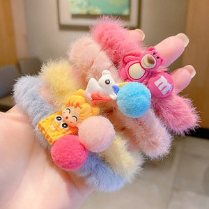 Lazo <span class=keywords><strong>de</strong></span> pelo <span class=keywords><strong>de</strong></span> felpa bonito para niños <span class=keywords><strong>de</strong></span> invierno para niñas dibujos animados <span class=keywords><strong>unicornio</strong></span> conejo Animal pelo <span class=keywords><strong>Scrunchies</strong></span> accesorios <span class=keywords><strong>de</strong></span> moda para el cabello - Product Image 1