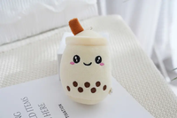 Thé au lait et tasse à café Kawaii porte-clés en peluche mignon personnalisé Boba thé et fruits sac en peluche accessoires de charme