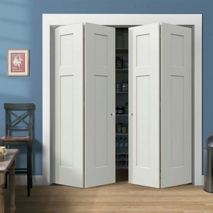 Home Portes pliantes intérieures doubles Porte pliante en bois insonorisée Portes accordéon pour chambre à coucher - Product Image 3