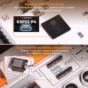 Kit <span class=keywords><strong>de</strong></span> démarrage tout-en-un GGDX Chipboard Elecrow ESP32-P4 avec conception <span class=keywords><strong>de</strong></span> carte commune, 16 modules et cours d'IA, prend en charge C/C++ - Product Image 6