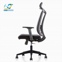 Chaise de bureau ergonomique pivotante en maille sans accoudoirs, hauteur réglable, mécanisme d'inclinaison