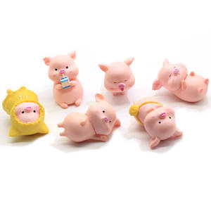 Vilead — Figurine de cochon rose pour bébé, poupée artisanale, miniature, décoration pour la maison, chambre de fille, jardin féerique, nouveau modè<span class=keywords><strong>le</strong></span> - Product Image 6