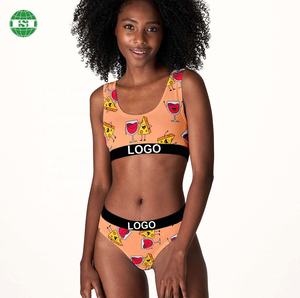 Reggiseno sportivo con stampa torta al formaggio reggiseno bralette con stampa divertente a forma di H personalizzazione completa wireless con il tuo pacchetto tecnico - Product Image 3