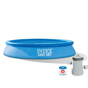 สระว่ายน้ำเป่าลมทรงกลม Intex Easy Set ขนาด 244x244x61 ซม. พร้อมปั๊มกรองน้ำ สำหรับ 3 คน แบบตั้งพื้น - Product Image 1