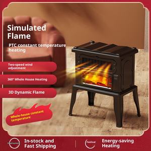 Портативный бытовой нагреватель, реалистичный электрический камин, Нагреватель пламени, плита для гостиной, спальни - Product Image 4