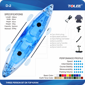 TOLEE New Arrival Innovative Foldable Design <strong>2</strong> <strong>Man</strong> Fishing <strong>Kayak</strong> with Padded Seats High Capacity for Gear - Product Image 5