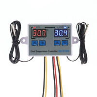 Contrôleur de température numérique XK-W1088, haute précision, double commande, interrupteur de température réglable, IP56, micro-ordinateur en plastique