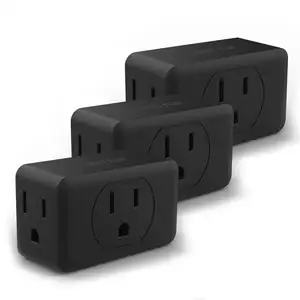 VINTAR 3-Pack Plug Outlet Adapter Multiple Outlet Splitter Grounded Wall Tap Adapter Power Plug Expander for Travel