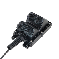Caja de Conexiones Ópticas MINI SC Impermeable IP68 para Exteriores, Caja Terminal de Cable de Fibra Óptica de 1*4 Conexiones, Caja Preterminada de 4 Puertos