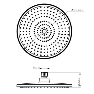 Testa <span class=keywords><strong>doccia</strong></span> rotonda da 9 pollici a funzione singola cromata con G1/2 ugelli di plastica a sfera per pulire gli ugelli per bagno - Product Image 5
