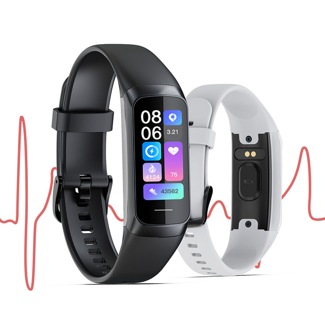 2024 Newest C60 Smart Bracelet Blood Oxygen Monitor AMOLED Screen Waterproof Wearable Devices Smart Watch Band Bracelet 2024