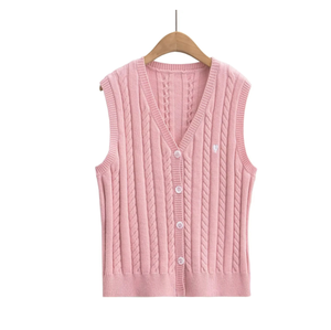 Runwaylover 2614 <strong>Sleeveless</strong> 2024 <strong>Ladies</strong> Retro Knitted <strong>Cardigan</strong> - Product Image 5