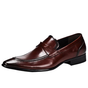 Chaussures Oxford en cuir véritable haut de gamme, bout fermé, confortables, décontractées, à lacets, antidérapantes, formelles à trois articulations - Product Image 1
