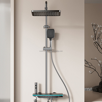 Meilleure vente en stock : Ensemble de douche thermostatique à touches piano, 4 modes, 4 sorties, jet doux, chromé – Le favori d'Europe et d'Amérique