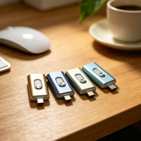 Clé USB 2.0 Type-C en alliage d'aluminium avec logo personnalisé OEM/ODM, 1 Go à 256 Go, garantie de 2 ans, pour promotion commerciale