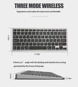 Hot Selling Slim Portable Abs Wireless bluetooth Keyboard for Mac PC iPhone iPad IOS Android <b>Windows</b> - Product Image 2