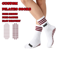 Chaussettes antidérapantes personnalisées de haute qualité, fournisseur professionnel, meilleur service, design personnalisé, chaussettes de sport, yoga, pilates