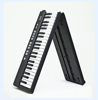 Factory 88-Key Portable Foldable Digital MIDI Keyboard Rechargeable Battery Lightweight Design Solid Wood Soundboard Piano