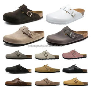 Birkenstocks Vintage en cuir de vache véritable, mocassins en cuir véritable, semelles souples, chaussures de plage santé pour femmes et hommes pour l'été, l'hiver et le printemps - Product Image 3